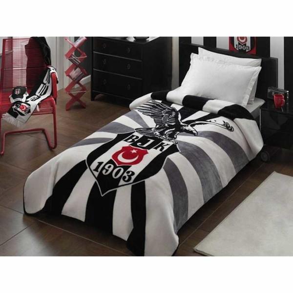 Taç Yün Battaniye Beşiktaş Karakartal 1 Kişilik 160 x 220 cm