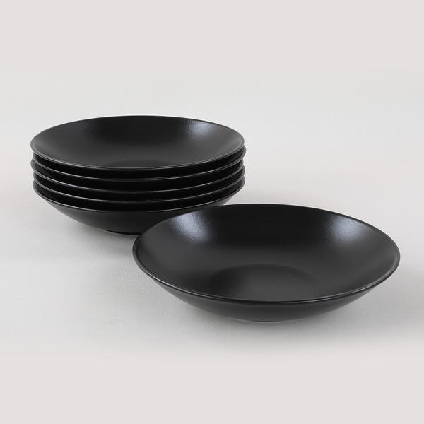 Assiette à Dîner Bahar Noir Mat 19 Cm 6 Pièces | Keramika
