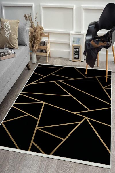 Birkilim Yıkanabilir Dekoratif Halı İpeksi Kaymaz Taban | MLN-IP-HS-458