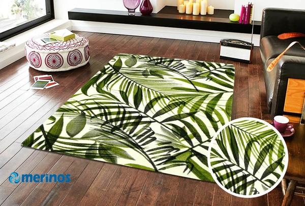 Merinos Sky Palmiye Yaprak Desenli Halı | Yeşil | 22373-640