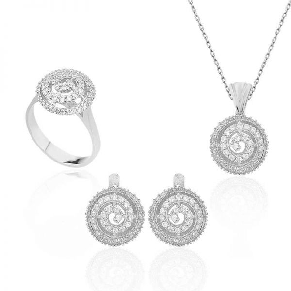 Gümüş Girdap Bayan Set