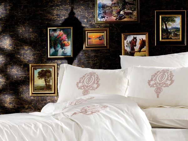 Çeyizdiyarı Linda Çift Kişilik Nevresim Takımı Ekru Pudra