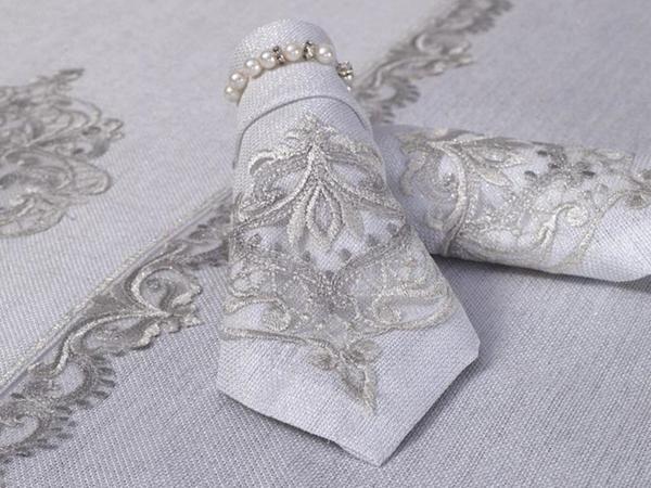 26 Parça Elegant Masa Örtüsü Takımı Silver
