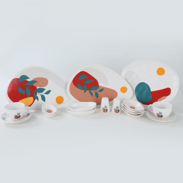 Ensemble petit déjeuner Olivia 37 pièces pour 6 personnes | céramique