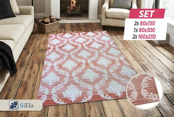 Siela MixCollection Halı Seti | 80x150 | 80x300 | 160x230 | Pembe