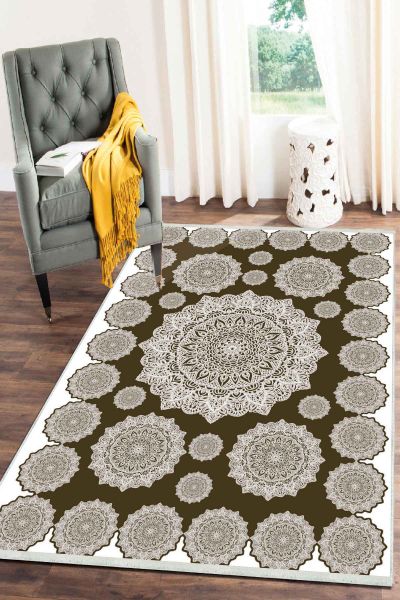 Birkilim Yıkanabilir Dekoratif Halı İpeksi Kaymaz Taban | MLN-IP-SD-124