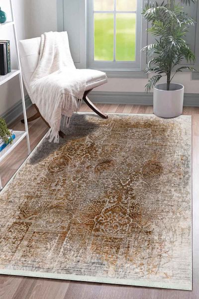 Birkilim Yıkanabilir Dekoratif Halı İpeksi Kaymaz Taban | MLN-IP-SD-297