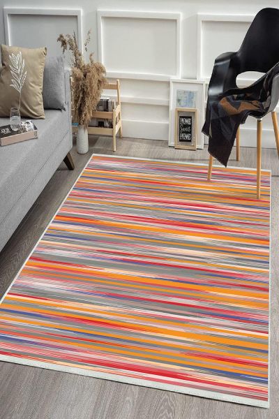 Birkilim Yıkanabilir Dekoratif Halı İpeksi Kaymaz Taban | MLN-IP-HS-396