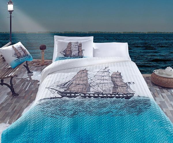 Cotton Box Marıtıme Ranforce Complete Set Shıp Mavi Çift Kişilik | Cotton Box