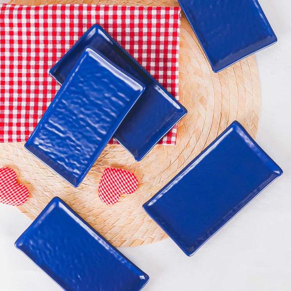 Matte Efe Blue Naturstein Boot Platte 15 cm 6 Stück | Keramika