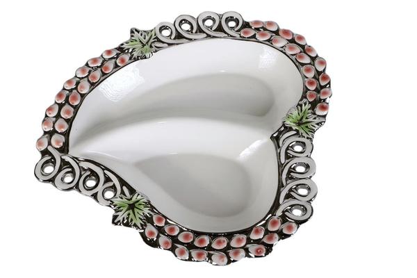 Almina Berry Dekoratif Çerezlik / Kase Kalp