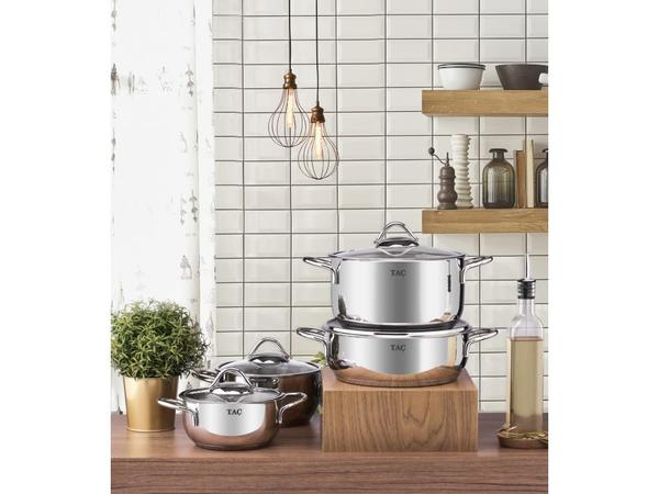 Taç Ferro 8 Parça Tencere Seti | Paslanmaz Çelik | TAC-3216