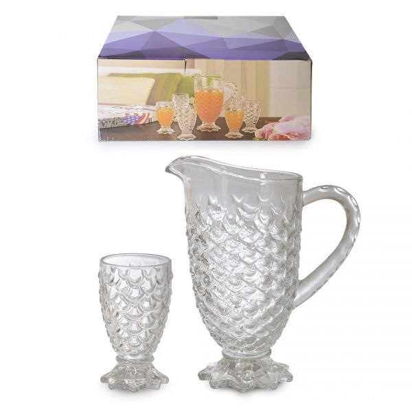 DSZB023/L7 CAM 7LI SU TAKIMI Sürahi: 1,2 Litre Bardak: 200 cc |IPEK-11832