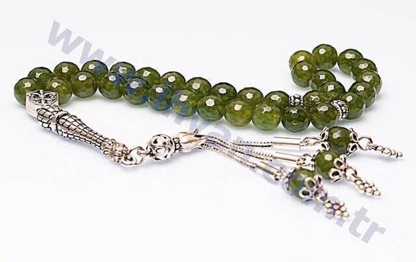 Jade Tasbih (ARGENT CALIBRÉ 925)