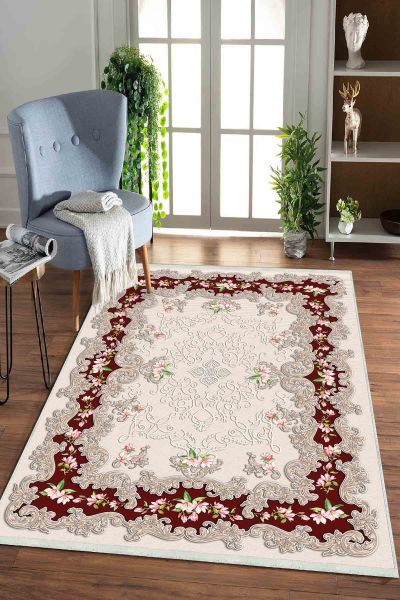 Birkilim Yıkanabilir Dekoratif Halı İpeksi Kaymaz Taban | MLN-IP-HK-0113