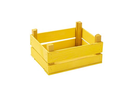 Tantitoni | Ahşap Sarı Sunum Kasası 21x18 Cm