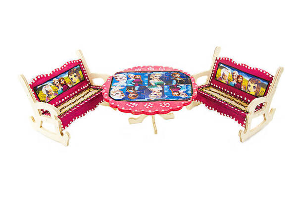 Ahşap Masa Sandalye Oyuncak Seti - Büyük Boy