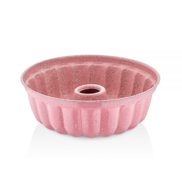 Granit Dilimli Kek Kalıbı Pembe 24 cm | Polochef