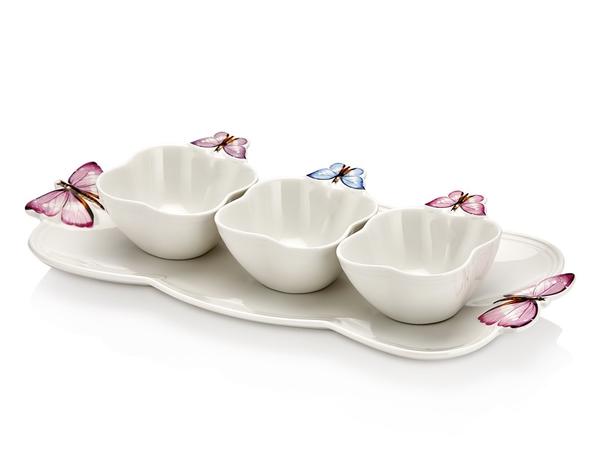 Taç 4 Parça Şekerleme Kase Seti Kelebek | TAC-1033