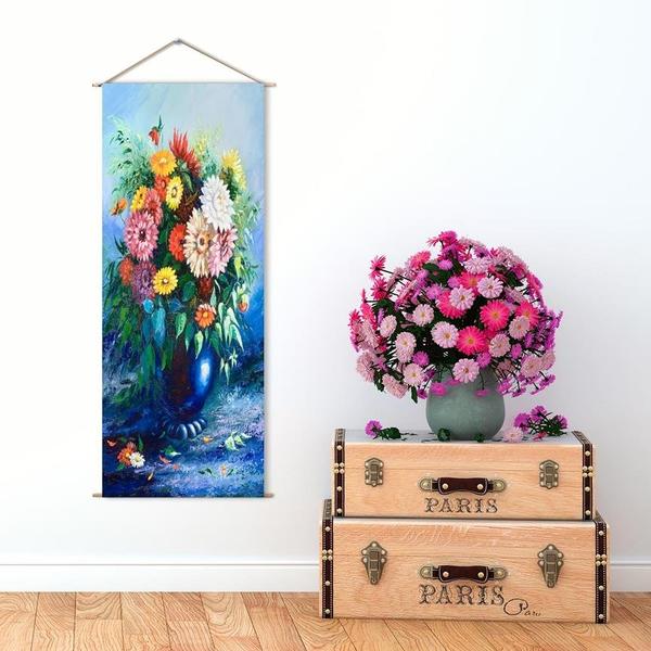 Dekonaz | Aufhängbares Kanvasbild | Blumenmuster | Wanddekoration | ask-1015