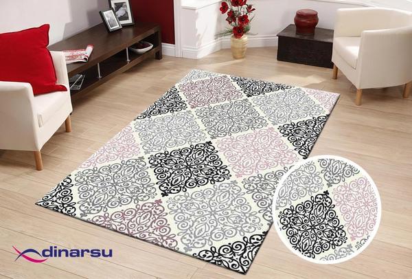 Dinarsu Tivoli Klasik Desenli Halı | Pembe | 22818-655-Rose