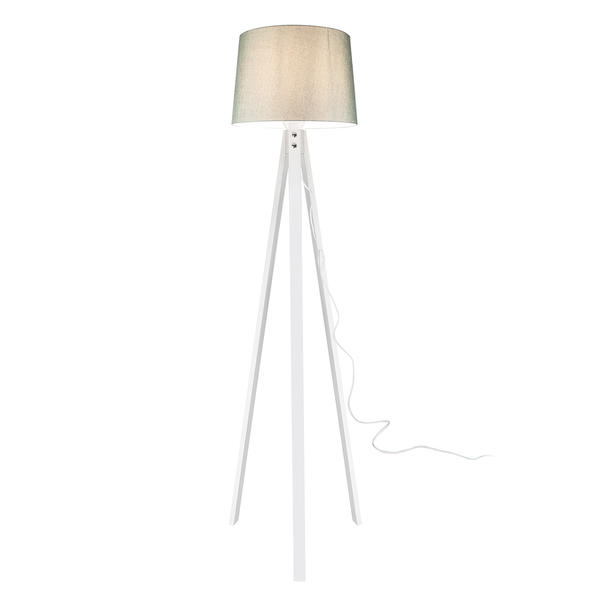 ديكو مصباح أرضي أبيض قدم قبعة خضراء