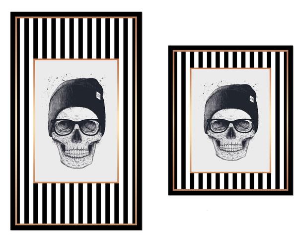 Bayev Skull 2`li Banyo Paspas Seti Klozet Takımı 19 1450 01