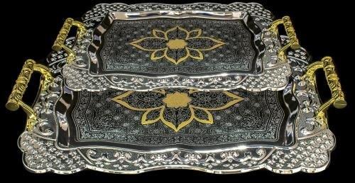 Dematex Tepsi Seti 2 Parça Jasmin Altın