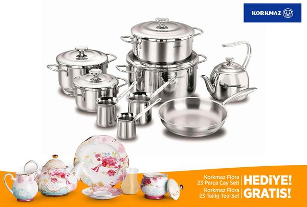 Korkmaz Droppa Grande Hyper Mutfak Çeyiz Seti | 14 Parça | A1740