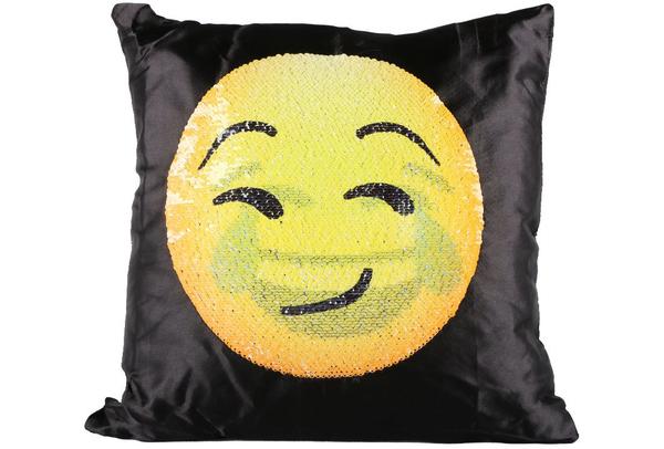 Dekonaz Dekoratif Pullu Yastık 40x40cm | Gülümseyen Emoji | MTL-0006
