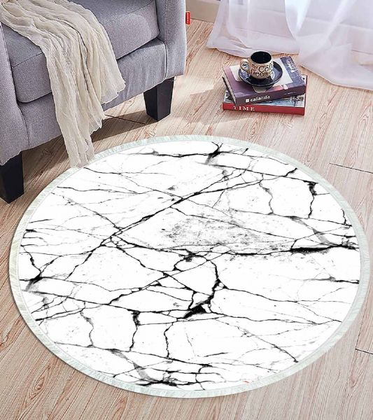 Birkilim Yuvarlak Yıkanabilir Dekoratif Halı İpeksi Kaymaz Taban | MLN-IP-YU-HT-418