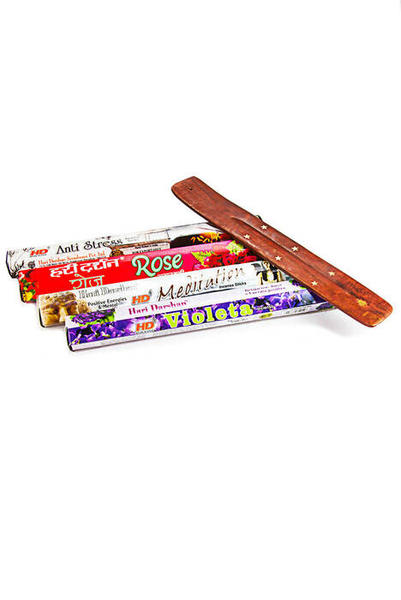 Hari Darshan Tütsü - Kayık Hediyeli - Menekşe - Gül - Anti Stress - Meditation