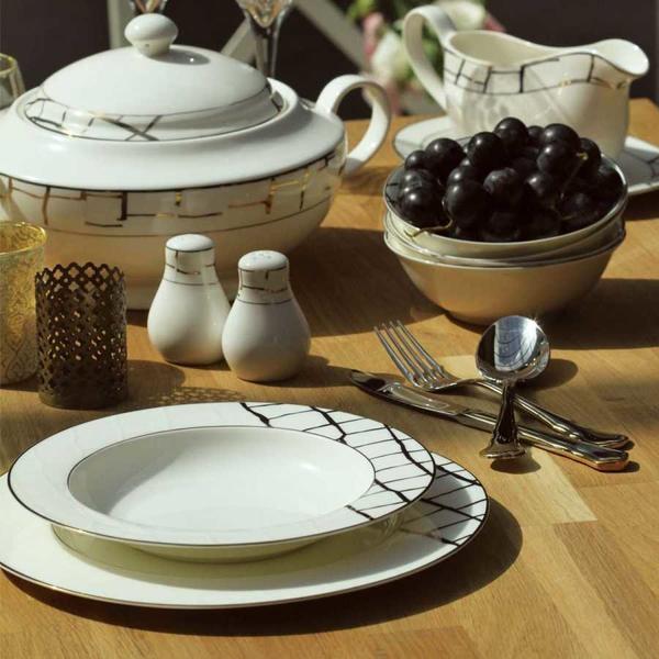 Korkmaz Pearl Collection | 86 Parça | 12 Kişilik | Yuvarlak | Yemek Takımı | A8227