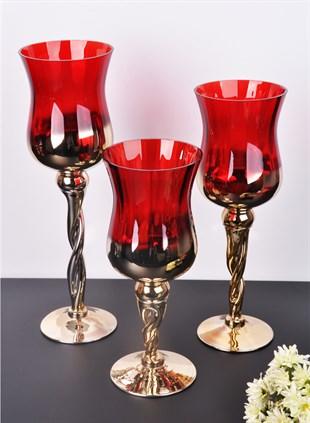 Bayev Red Decor Glass Kerzenhalter - 300630