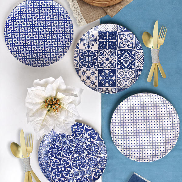 Blue Aegean Service Plate 25 Cm 4 Pieces - 17925-26-27-28 | Keramika