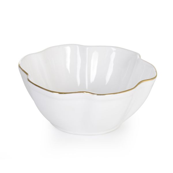 İpek Züccaciye | Gold Porselen Dalgalı Kase |WB-322