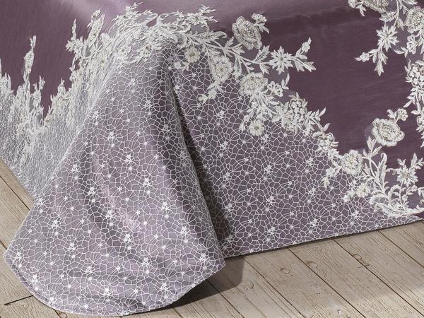 Fransız Dantelli Gözde Çift Kişilik Yatak Örtüsü