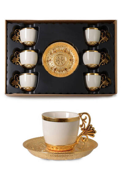 Lal 6-teiliges Kaffeetassenset - Gold