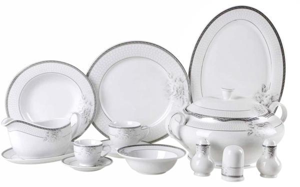 Taç Hermes 85 Parça Porselen Yemek Takımı | 12 Kişilik