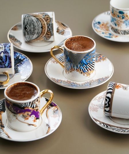 6Lı Porselen Kahve Fincan Takımı