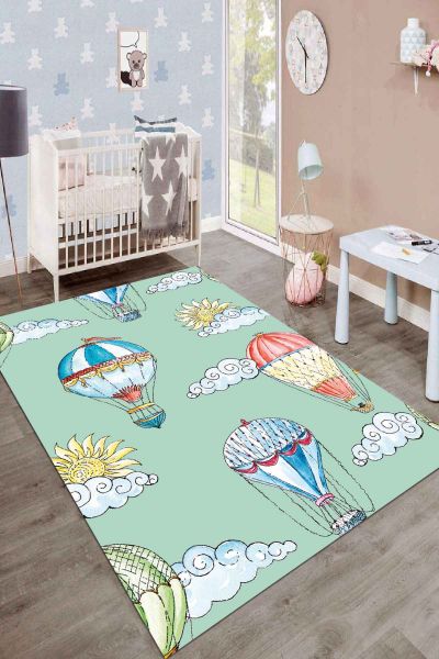 Birkilim Yıkanabilir İpeksi Kaymaz Taban Çocuk Odası Halısı | MLN-IP-SD-087