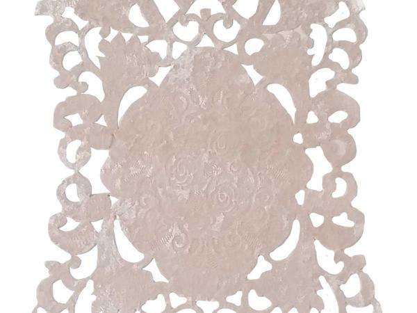 Tapis de passage Snowdrop Lux en velours beige