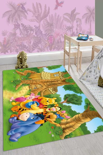 Birkilim Yıkanabilir İpeksi Kaymaz Taban Çocuk Odası Halısı | MLN-IP-HY-1176