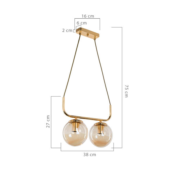 Terena 2’Li Sıralı Sarkıt Gold