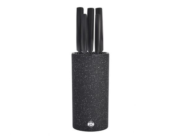 Taç Slice 6 Parça Bıçak Seti | Siyah | Paslanmaz Çelik | TAC-7505