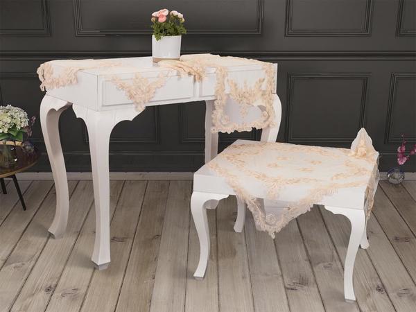 طقم غرفة المعيشة الفرنسية Ivy 16 قطعة Ecru