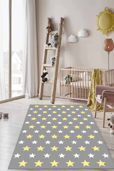 Birkilim Yıkanabilir İpeksi Kaymaz Taban Çocuk Odası Halısı | MLN-IP-HT-1126