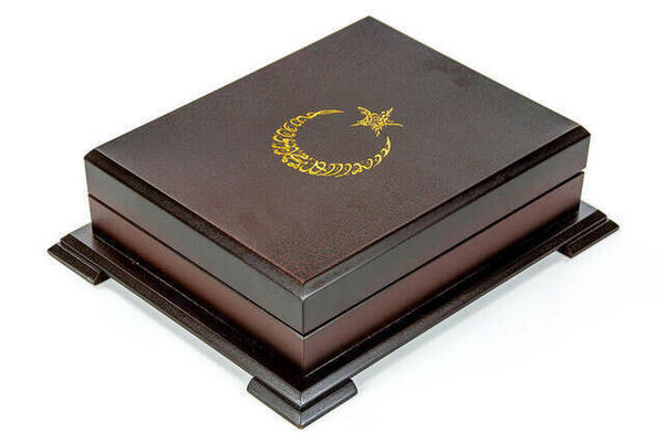 Gemusterte Geschenk-Koran-Geschenk-Koran-Satz-religiöses Geschenk der türkischen Flagge aus Holz