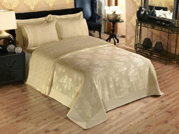 Ensemble 3 Pièces Guipure et Piqué de Perles Français Cappucino