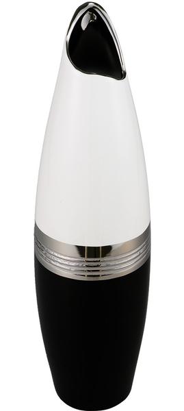 Almina Seramik Dekoratif Vazo 40.5 cm | Siyah Beyaz | Al-9188